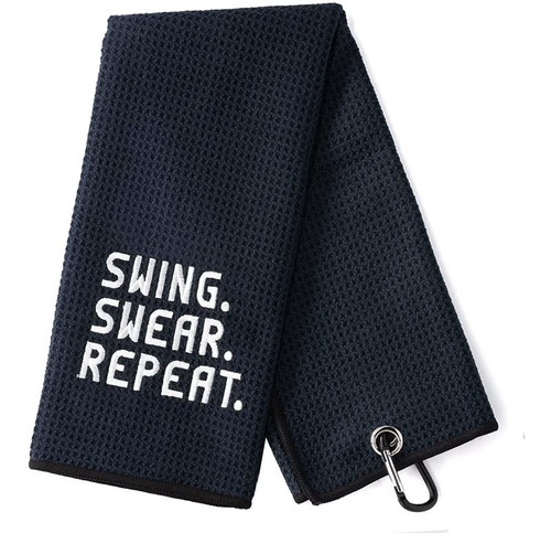 Dyjybmy Swing Swear - Toalla De Golf Con Clip Para Bolsas De