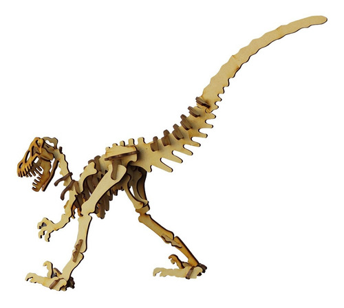 Imagen 2 de 6 de Rompecabezas 3d Dinosaurio Velociraptor Envio Flex