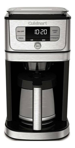 Cafetera Cuisinart Grind & Brew DGB-800 automática negra y plateada de filtro 120V