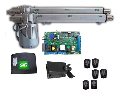 Kit Automatizacion Duo Combat 1/4hp Seg Porton Abatible 6ctr