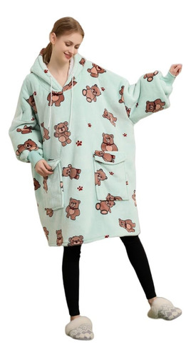 Manta Con Capucha Oversize En Forma De Sudadera, Sherpa