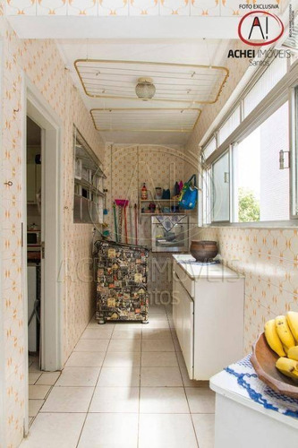 Apartamento À Venda, A 1 Quadra Da Praia Com 3 Dormitórios, 2 Vagas, 132 M² Por R$ 585.000 - José Menino - Santos/sp - Ap10375