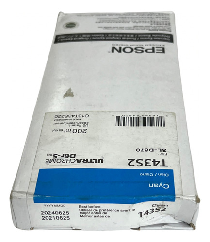 Cartucho Original Epson T43s2. Sl-d870 Cyan T43s220
