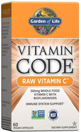 Vitamina C 60cap  Garden Of Life - Unidad a $5322