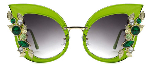 Slocyclub Womens Oversized Cat Eye Jewelled Sunglasses Diser