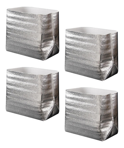 4 Bolsas De Aislamiento De Aluminio, Forro De 45x30x45cm