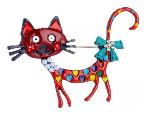 3 Broche De Gatito, Accesorios De Disfraz Para Niñas Rojo