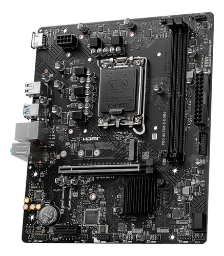 Tarjeta Madre Msi Pro H610m-s Ddr4 Socket 1700 Color Negro