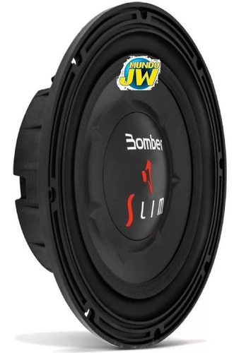 Subwoofer Bomber Slim 8 200w Rms 4 Ohms Bobina Simple Color Negro