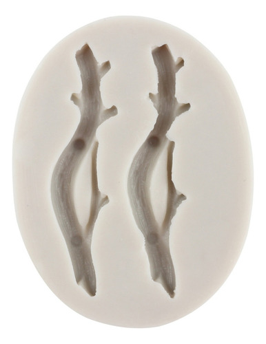 4pcs Molde De Silicona Rama Cerezo En Flor Pájaro Fondant Color Gris