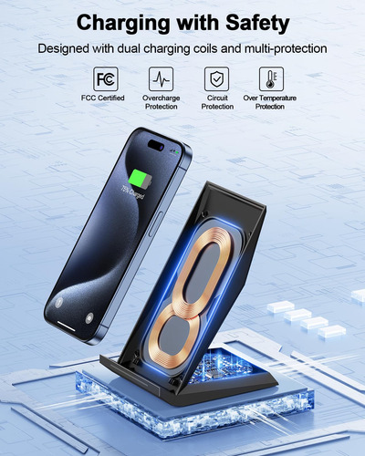 Cargador Inalámbrico Rápido Nanami Qi Para Iphone Y Samsung
