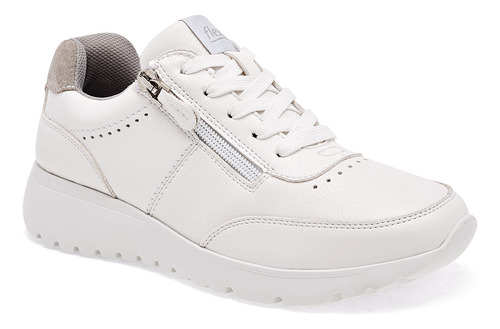 Tenis Casual Dama Flexi Blanco 124-633