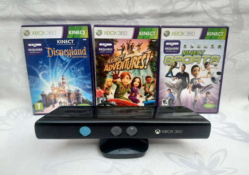 Sensor Kinect Xbox 360 + 3 Juegos Usado