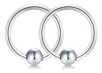 Comprar 2 Aros Bcr Piercing Argolla Aro Acero Quirurgico Color Plateado