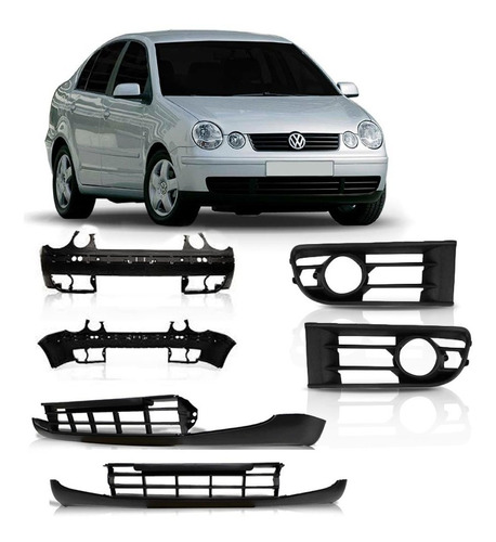 Kit Polo 2003 A 07 Parachoque Dianteiro + Grades + Spoiler