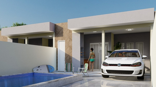 Imagem 7 de 21 de Casa Com Piscina, Área Gourmet Com Churrasqueira, No Jardim Palmeiras Em Itanhaém, Aceita Financiamento Bancário