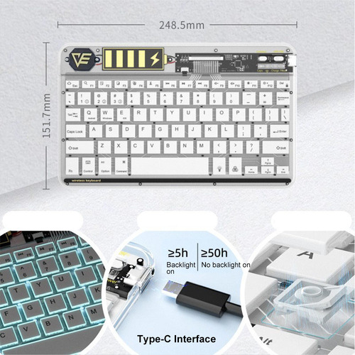 Combo De Teclado Y Ratón Inalámbricos Con Conexión Bt3.0 Tra