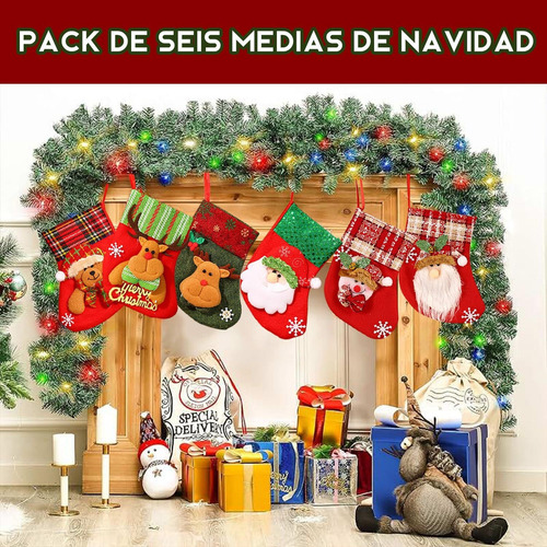 Alta Calidad A- 6 Pares Mini Medias De Botas Navideñas