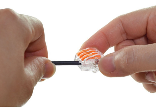 Imagem 6 de 7 de 10 Conector Elétrico Borne Emenda 5 Fios Tipo Wago 222-415