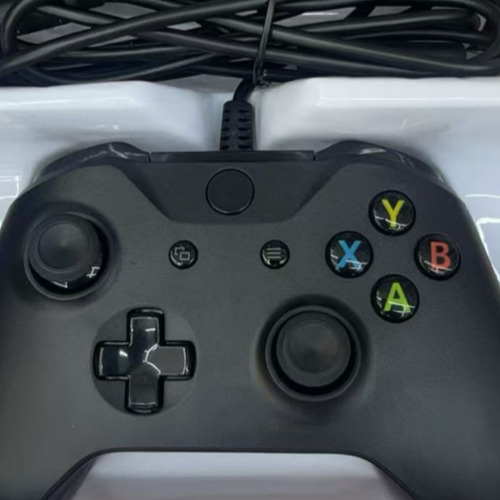 Joystick Compativel Xbox One Series Pc Com Fio Lançamento Preto