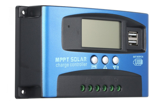 30a Mppt Controlador De Carga Solar Dual Usb Display Lcd