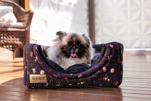 Cama Iglu E Toca Para Cachorro Luppet Luxo Preto Cachorro