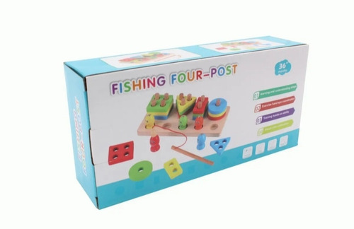 Imagen 4 de 4 de Juego Didáctico Pesca Magnetica Con Figuras Geométricas