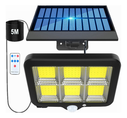 Gosun 120COB Lámpara Solar Para Pared Recargable Exterior Pared Con Sensor 128cob 3modos+remoto