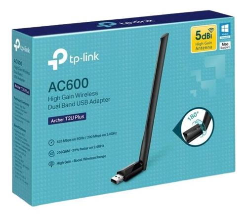 Adaptador Antena Wifi Tp-link Inalámbrico De Doble Banda 