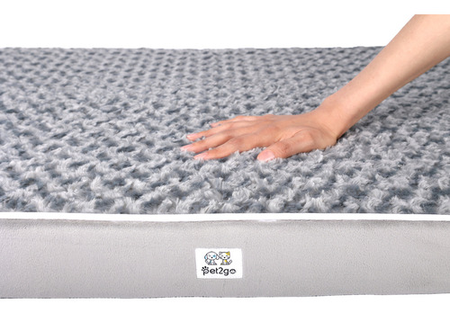 Cama Perro Mascota Pet2go® 100% Lavable - Colchoneta M 75x55 Color Gris Diseño Mediana