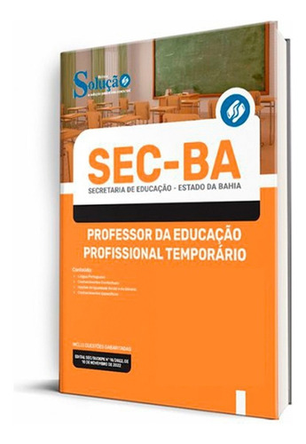 Apostila Sec Ba Professor Educação Profissional Temporário