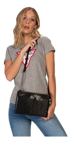 Imagen 2 de 7 de Bolsa Guess Campos Mini Dbl Zip Crossbody Para Mujer