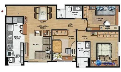 Imagem 18 de 30 de Apartamento Com 3 Dormitórios À Venda, Por R$ 439.000 - Ecoville - Curitiba/pr - Ap0403