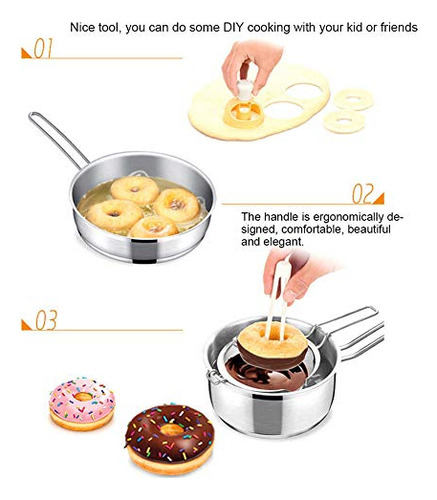 Set De 2 Cortadores De Donas, Cortadores De Masa De 3 Pulgad