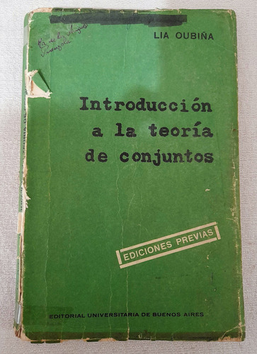 Introducción A La Teoría De Conjuntos - Lia Oubiña - Eudeba