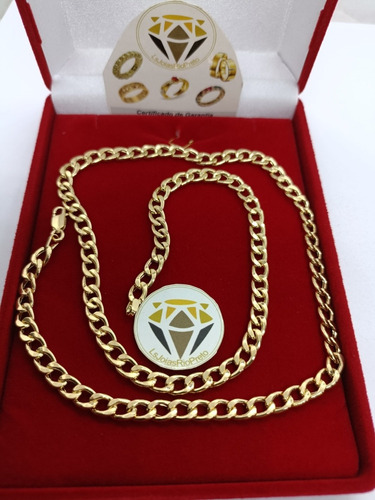 Corrente Cordão Groumet 60cm Masculino Ouro 18k