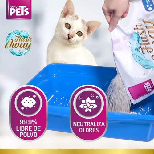Fancy Pets Arena Para Gato Areneros Flush Away 4kg Inodoro