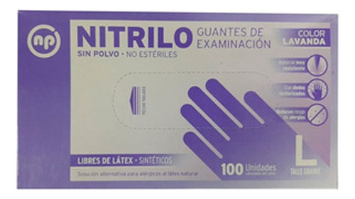 Guantes De Nitrilo Lavanda Caja X 100u - Banfield