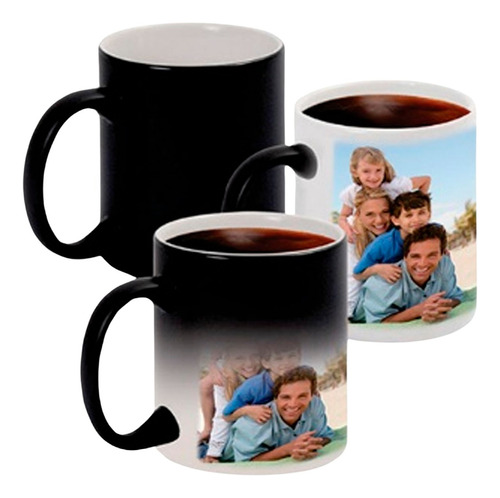 20 Tazas De 11oz Magica Negro Mate Impresas Personalizadas