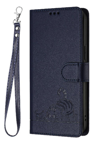 Funda For Motorola Edge 50 Fusion Cat Rfid Cartera Flip
