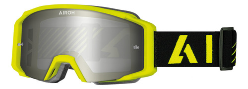 Óculos Cross Motocross Airoh Blast Xr1 Amarelo Espelhado