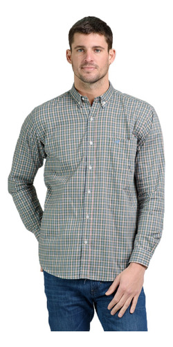 Camisa Cuadros Con Bolsillo Algodón Hombre Mistral 35055-9