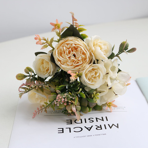 2 Unidades De Rosas De Seda Artificial Para Decoração De Cas