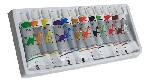 Set De Pinturas Acrílicas 12 Colores X 12ml