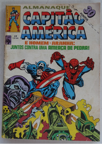 Capitão América Nº 59 Editora Abril Abr 1984 Sem Dicionário Marvel