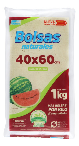 Bulto 25 Kg Bolsa Natural Transparente Bio Medidas 40 X 60 Cm - Cal. 150