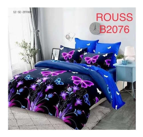 Cobertor De Verano Quilt Cubrecama Reversible Dos Plazas