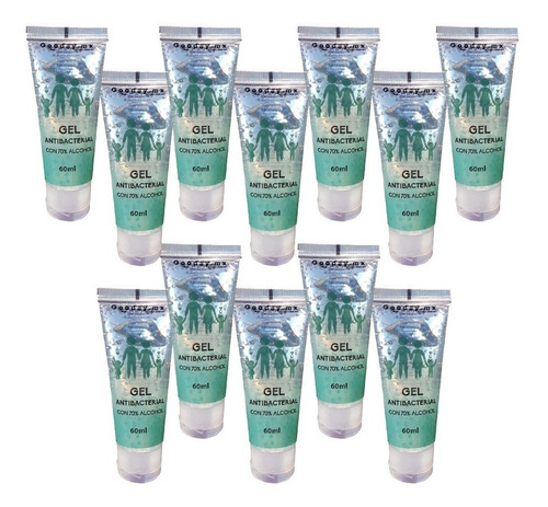 Imagen 1 de 7 de Paquete Gel Antibacterial 70% Alcohol 12 Tubos