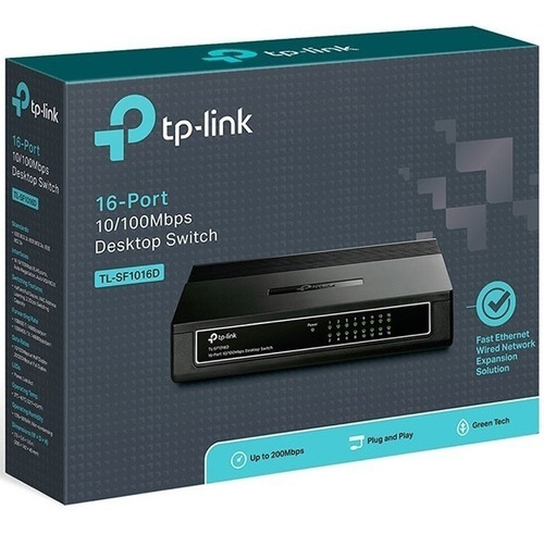 Switch 16 Puertos Tp-link 10/100 Mbps Tl-sf1016d Plug & Play