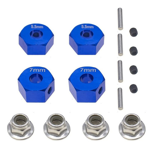 Aluminio Hex Wheel Hubs Pinsm4 Brida Tuercas De Bloqueo Par